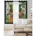thumbnail image 2 of St Patricks Day Blackout Curtains for Bedroom Living Room Darkening Curtains 54 Inch Long Farmhouse Watercolor Dogs Green Shamrock Short Curtain for Small Window Treatment Grommet Drapes 42"x54"x2, 2 of 9