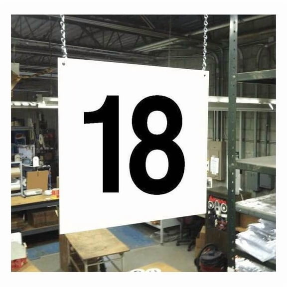 Stranco Hanging Aisle Sign,Legend 18 HPS-FS1212-18