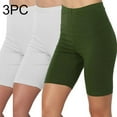 thumbnail image 2 of Diufon Legging Shorts for Women Plus Size High Waist Shorts 3 Pack Solid Color Yoga Shorts, 2 of 7