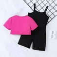 thumbnail image 3 of Girls Summer Outfits Size 7/8 Round Neck Print Shorts Outfits Clothes Cotton Outfits Short Sport T-Shirt and Shorts Set 2 Piece Clothes Set Children Kid Girls, 3 of 6