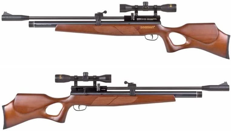 BEEMAN 1517 Commander .177 PCP Bolt Action Air Rifle, Wood Stock, with 4 x 32 Scope and 12-Shot Magizine
