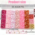 thumbnail image 4 of Ensemble de 300/840 Pcs de Perles Acryliques Roses, Rouges et Blanches, Lettres Dorées et Cœur - Trousse de Fabrication de Bijoux pour Bracelets, Colliers, 840 Pcs, 4 of 7