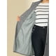 thumbnail image 5 of Abrigos de invierno para mujeres de tallas grandes Grace & Grandeur, chaquetas de un solo botón, abrigos largos de trench 2X en gris, 5 of 6