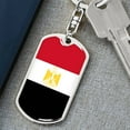 thumbnail image 6 of Egypt Flag Keychain Dog Tag Stainless Steel or 18k Gold, 6 of 16