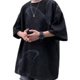 thumbnail image 2 of Camiseta Suelta Media Manga Cuello Redondo Estampado De Moda Casual Verano Top para Hombres Mujeres, 2 of 8
