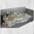 thumbnail image 6 of Human Anatomy Soft Flannel Fleece Blanket, Diagram of Skeleton System Titled Main Parts of Body Joints Picture Education, Cozy Plush for Indoor and Outdoor Use, 70" x 90", White Tan, by Ambesonne, 6 of 6