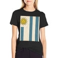 thumbnail image 3 of T-shirt Flag Of Uruguay  Soft Cotton Adult Heat-Transfer Graphic T-Shirt - 180g Breathable Fabric, Unisex Summer Casual Wear with Durable Heat-Printed Design, 3 of 9