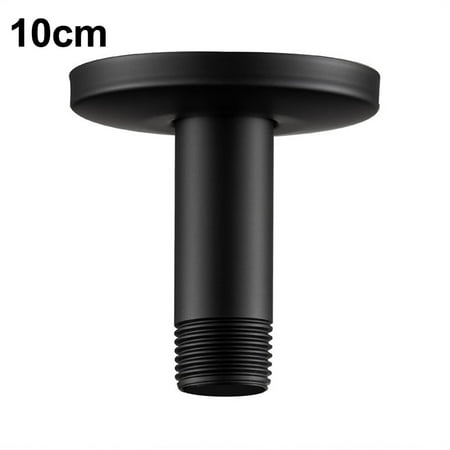 

10-30cm Black Shower Bracket with Flange Ceiling Mount Shower Head Extension