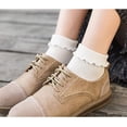 thumbnail image 3 of Womens Socks, Ruffle Turn-Cuff Casual Ankle Socks Warm Knit Cotton Lettuce Crew Frilly Sock 6 Pack, 3 of 13
