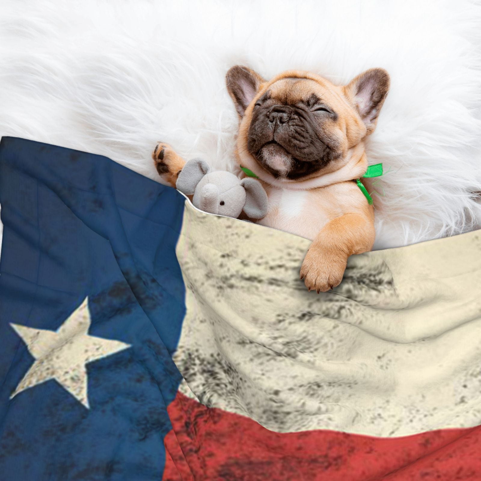 Flannel Throw Dog Blanket Texas Flag Distressed Soft Warm Print Pet Blankets for Small Dog Cat Puppy