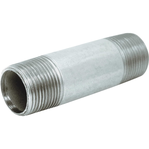Anvil International Steel Pipe Fitting Nipple - Galvanized Finish - 3/8" x 12"