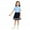 F-178Navy, variant on ZHOGXU Big Kids Girls Skirt Elastic Waist Solid Color Comfortable Stylish Pleated Skirts For School And Daily Wear Navy Xs