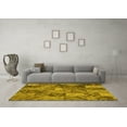 thumbnail image 3 of Ahgly Company Indoor Square Abstract Yellow Contemporary Area Rugs, 5' Square, 3 of 4