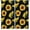 Sunflower-1, variant on Sunflower Curtain Cute Yellow and Blue Flowers Green Leaves Pattern Blackout Print Rod Pocket Window Drapes for Bedroom Living Room 42x54in