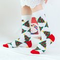 thumbnail image 4 of Elainilye Fashion Women's Christmas Socks Winter Holiday Xmas Soft Socks Cotton Knit Xmas Mid Length Socks Christmas Gifts,White, 4 of 8