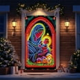 thumbnail image 6 of ToyKingdee Fluorescent Christmas Door Cover Party Banner, Glow in The Dark Christmas Banner with Santa & Tree, Fluorescent Outdoor/Indoor Decorations for Front Door, Party, Wall, 6 of 6