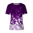 thumbnail image 4 of Dealovy T-Shirts pour Femmes Manches Courtes Décontractées Tuniques Imprimées Hauts Col Rond Été Amples Confortables Blouses, 4 of 4