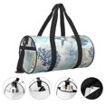 thumbnail image 3 of Fotbe Algae Corals and Seashells Bolsa Deportiva de Lona Plegable con Estampado, Bolsa de Gimnasio con Bolsillo Seco/Húmedo, Bolsa de Viaje Ultraligera de Gran Capacidad, 3 of 6