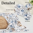 thumbnail image 6 of Blue Brown Spring Floral Body Pillow Cover, Pillowcase Protectors with Zipper, Breathable Decorative Throw Pillow Case Cover, Summer Botanical Art Pillow Shams for Couch Sofa 24x36Inch, 6 of 8