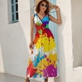 thumbnail image 7 of colorful splashes Sleeveless Dress luxury woman party dress dresses for woman Dance dresses, 7 of 7
