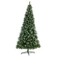 thumbnail image 5 of Nearly Natural Frosted Swiss Clear Prelit LED Green Holiday Pine Christmas Tree, with Berries 10', 5 of 11