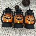 thumbnail image 4 of Linterna de calabaza decorativa de Halloween Uanit, calabaza decorativa de Halloween, vela electrónica de plástico de Pascua vintage, calabaza de mano galvanizada, viento americano, 4 of 8