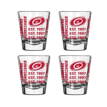 Logo Brands Carolina Hurricanes 4-Pack 2oz. Shot Glass Set