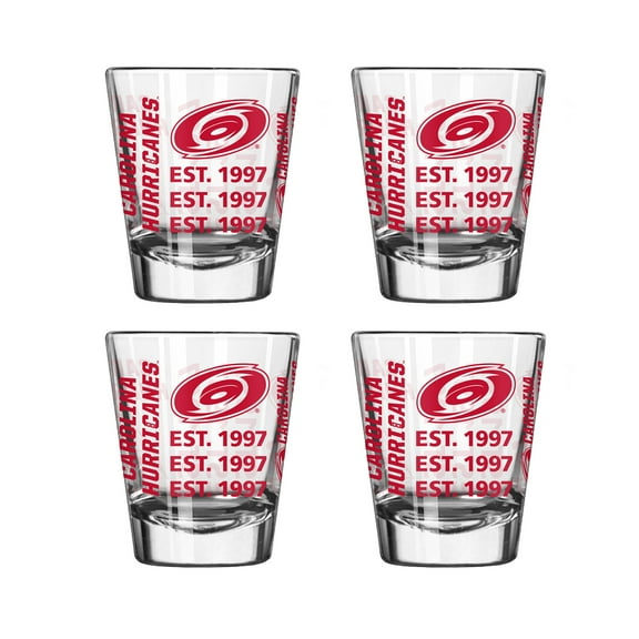 Logo Brands Carolina Hurricanes 4-Pack 2oz. Shot Glass Set