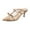 Nude, variant on XYD Women Bowknot Pointed Close Toe Mesh Slip On Mule Sandals Low Heel Backless Pumps Comfy Slides Shoes Size 7 Green