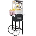 thumbnail image 3 of Retro Single Door Popcorn Machine Full Machine with Cart Black, 3 of 7