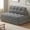 Dark gray, variant on Full Size Folding Floor Sofa Bed, Corduroy Convertible Sleeper Couch with Pillow & Back Support, Portable Fold Out Futon Mattress for Living Room