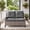 Deep Gray, variant on NestNook 2-Seat Outdoor Wicker Sofa Loveseat with Blue Olefin Cushions for Porch
