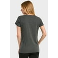 thumbnail image 2 of Women's Classic Fit Cotton V-Neck T-Shirt, 2 Pack L, Charcoal Grey, 2 of 2