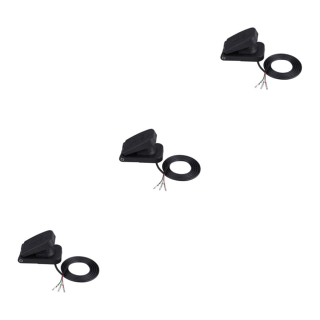 Riwesomey Triciclo eléctrico Acelerador Control de velocidad Pie de freno Universal Negro Niños Plástico para barco Scooter Piezas de mejora Type1