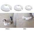 thumbnail image 4 of (24 Pieces) Pipe Collars White Plastic Radiator Pipe Covers Wall Flange Easy, 4 of 4