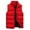 Red, variant on Krdevn Men Women Autumn and Winter Casual Solid Color Zipper Collar Sleeveless Cotton Padded Vest Top Features,6XL