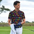 thumbnail image 3 of Balery Rainbow Butterfly Camisa Polo de Hombre con Estampado, de Manga Corta y Tejido Medio, Camisa Tipo Golf Polo-4X-Large, 3 of 6