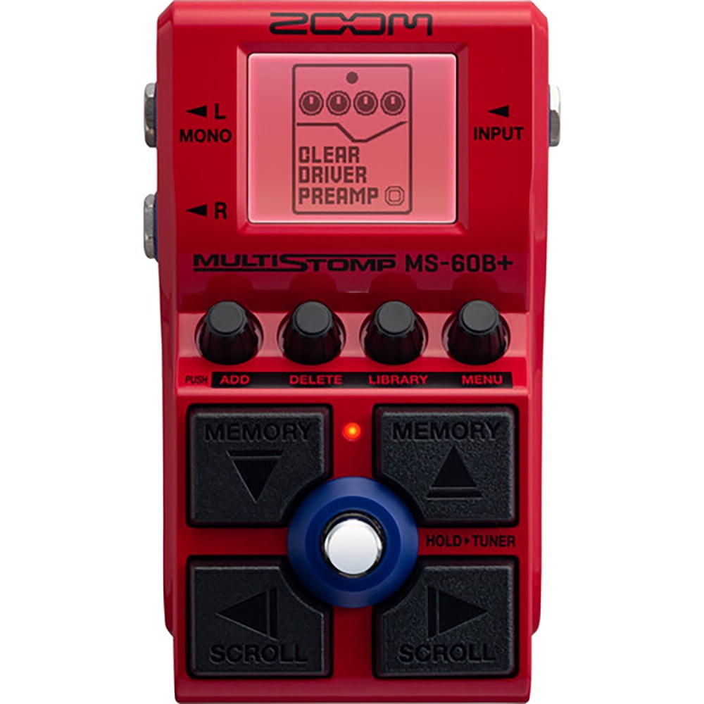 Zoom MS-60B+ MultiStomp Multi-FX Bass Pedal Bundle with Kopul Instrument Cable 10' and Classic Celluloid Guitar Picks 12-Pack