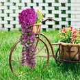 thumbnail image 5 of NOGIS 2 Pack Artificial Hanging Flowers Fake Hanging Plants Violet Ivy Fake Hanging Plant for Wall Home Patio Room Garden Wedding Indoor Outdoor Fall Decoration (Purple), 5 of 7