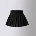 thumbnail image 2 of Godom Little Girls Flared Skort 2T-12T Elastic Pleated Tennis Skater Skirt with Built-in Shorts,Black, 2 of 5