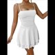 thumbnail image 3 of Vestido de Fiesta de Tirantes Finos en Color Liso para Verano, , Talla S, 3 of 7