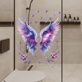 thumbnail image 2 of Adhesivos de pared con alas de ángel moradas, galaxia, mariposa y flor, 2 of 4