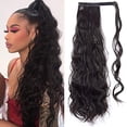 thumbnail image 1 of Extensiones de cabello postizo de cola de caballo con Clip de garra rizado largo, postizo sintético para mujeres y niñas, 1 of 5
