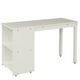 thumbnail image 7 of Twin Size Loft Bed with Desk, Low Study Loft Bed with Storage Cabinet and Rolling Portable Desk, Twin Size Loft Bed Frame, Bedroom Furniutre, Multiple Functions, No Box Spring Required, Expresso, 7 of 7