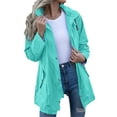 thumbnail image 2 of Niaviben Windbreaker for Women Womens Windbreaker Jacket with Hood Lightweight Breathable Rain Jackets Long Trench Coat for Women Lightweight Jacket Womens Jackets Dressy Casual Mint Green L, 2 of 8