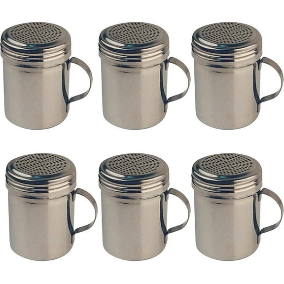 Winware Stainless Steel Dredges 10-Ounce with Handle, Set of 6