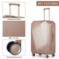thumbnail image 2 of Hikolayae Sunshine Collection Hardside Spinner Luggage Sets in Rose Gold, 5 Piece - TSA Lock, 2 of 7