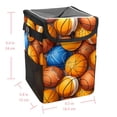 thumbnail image 5 of Basketball Foldable Car Trash Can with Lid, Leak-proof, Hanging Storage Bag - Car Trash Bin, Trash Can for Car, Car Garbage Can, 5 of 6