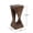 Antique brown, variant on Lightweight Concrete Outdoor Side Table, Twist Shape End Table with Wood Like Texture for Patio Balcony Beach Pool, Natural Color, 12.5x12.5x26.8 inches