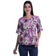 thumbnail image 1 of Moomaya Haut Col Rond Imprimé pour Femme Blouse à Manches Longues, 1 of 5